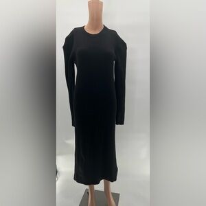 Eloquii Size 14/16 Elegant Black Knit Long Sleeve Sweater Dress